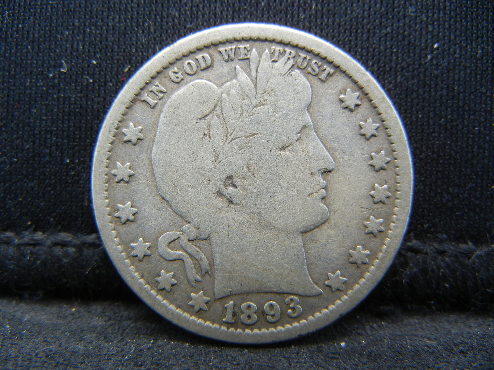 1893 Barber Quarter, VG++. (1 of 2)