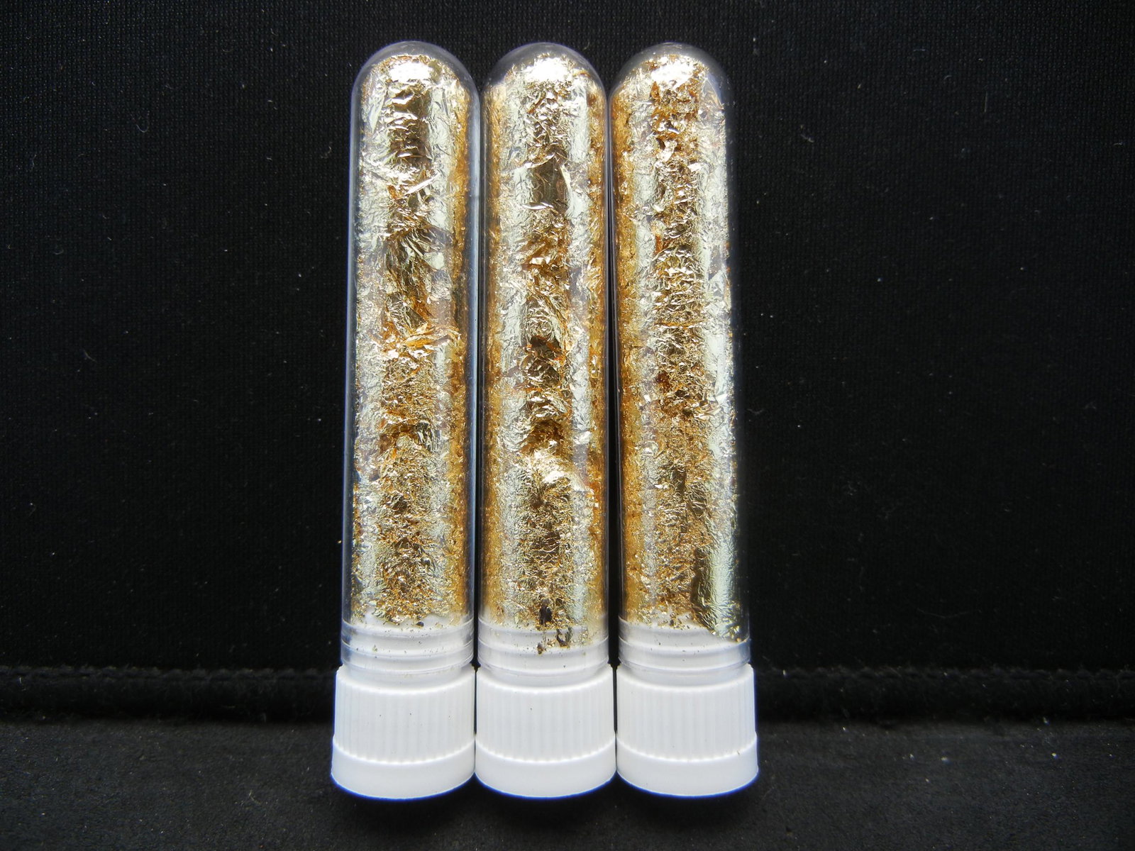 (3) Vials of 22k Gold Leaf Flakes, Can Be Sold: (3) Vials of 22k Gold Leaf Flakes, Can Be Sold Individually, Or Would Make Great Gifts!