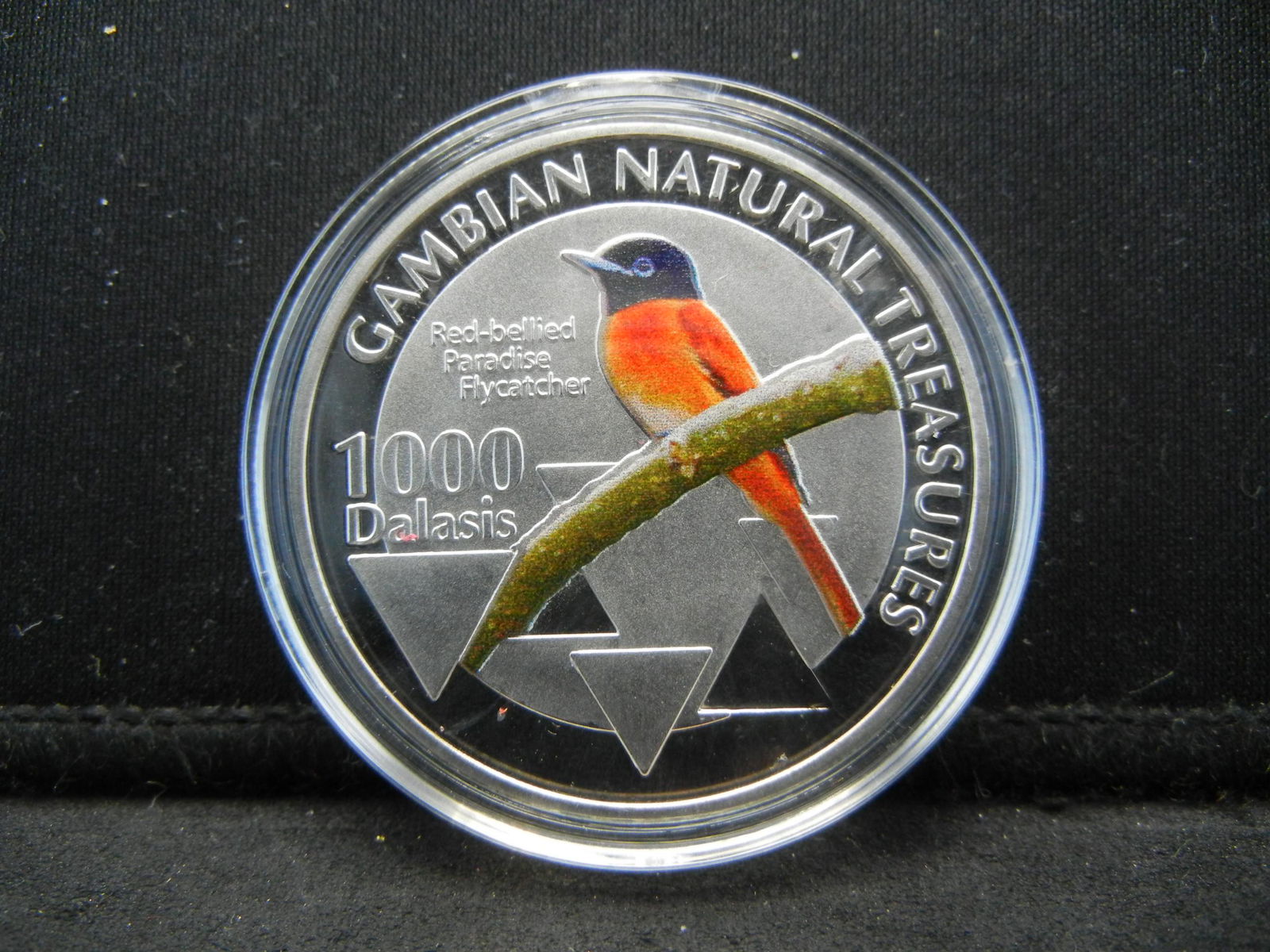 (RED BELLIED-PARADISE FLYCATCHER/1 OUNCE), PROOF, (1 of 2)