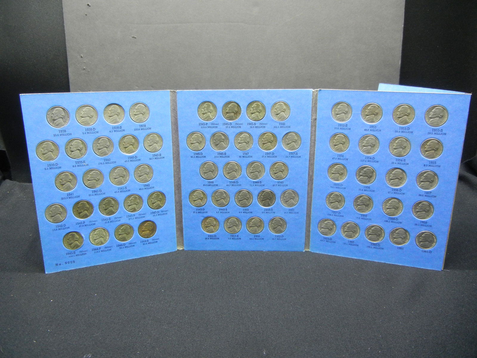 Complete Jefferson Nickel Set 1938-61 In Album (1 of 7)