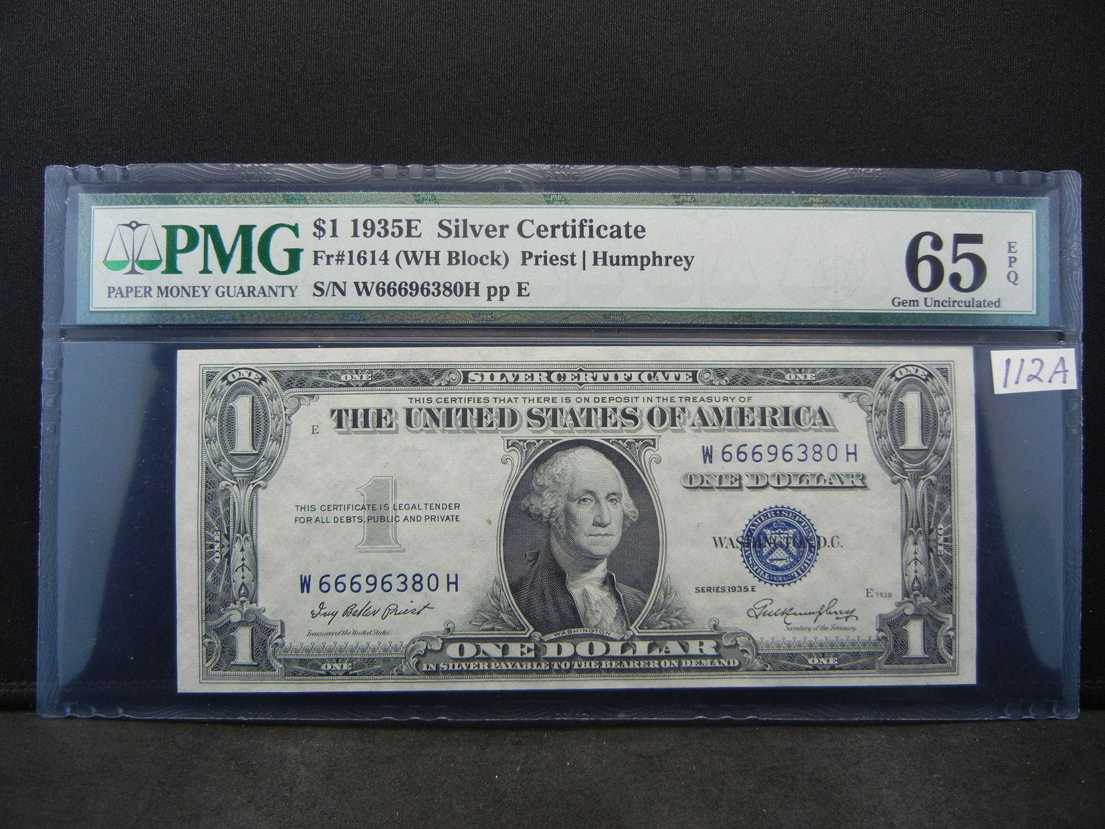 1935 E $1.00 Silver Certificate PMG 65 EPQ Gem (1 of 5)