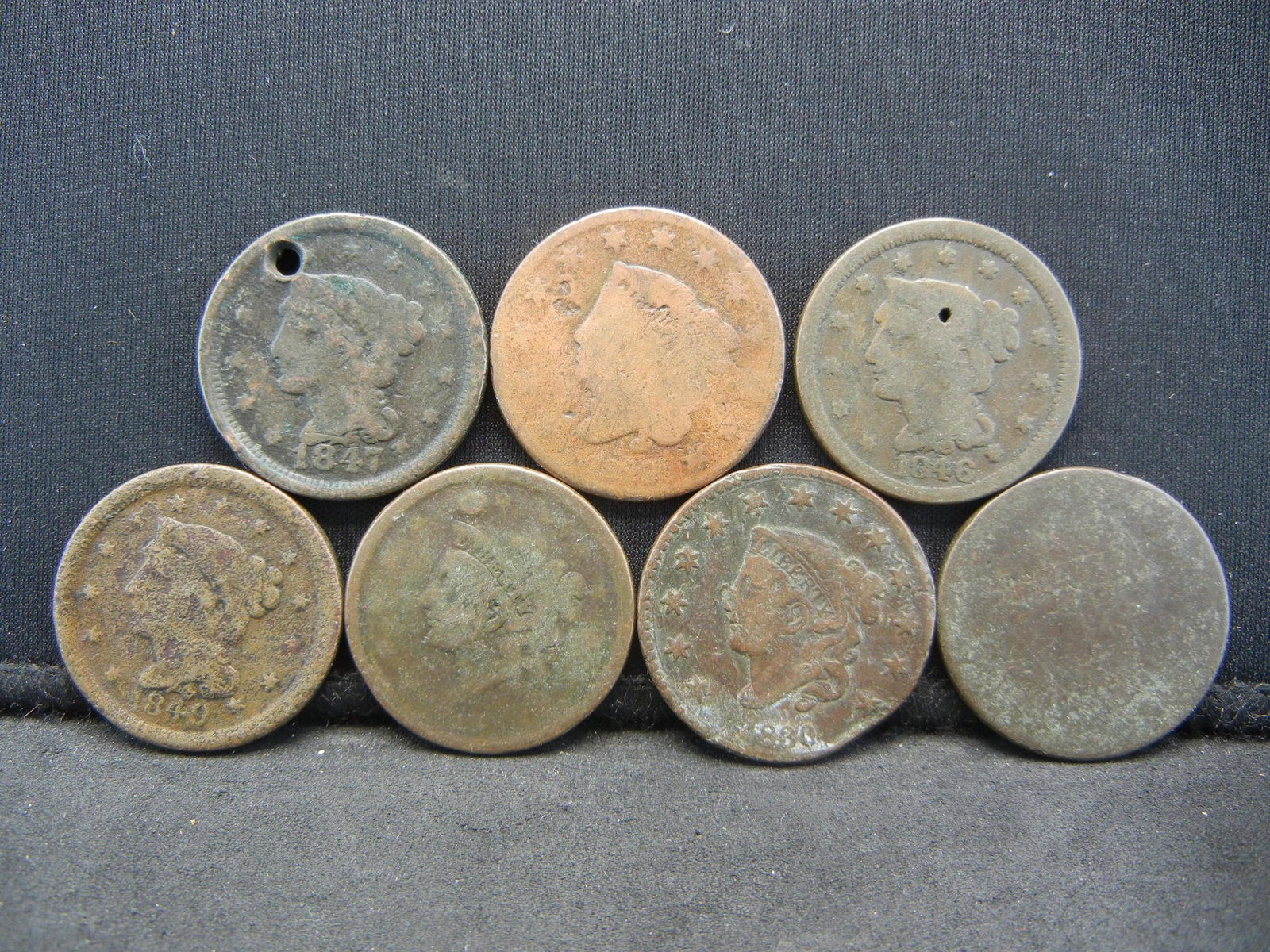 (7) Low Grade Damaged Large Cents (1 of 2)