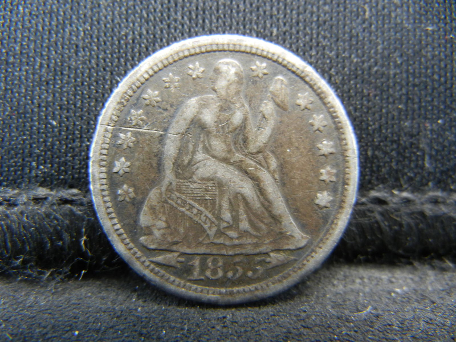 1855 Arrows Seated Dime VF (1 of 2)