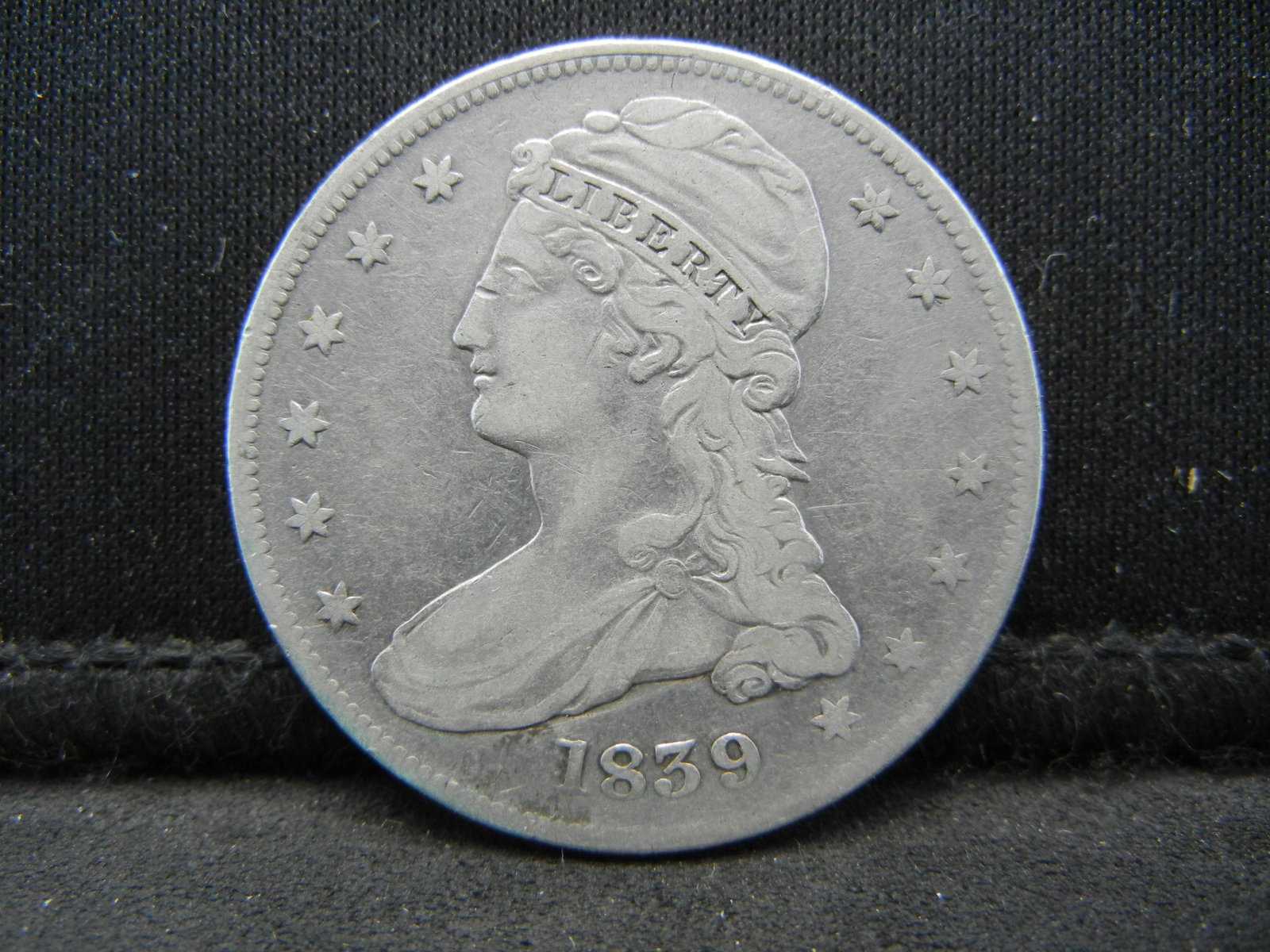 1839 Reeded Edge Bust Half XF (1 of 2)