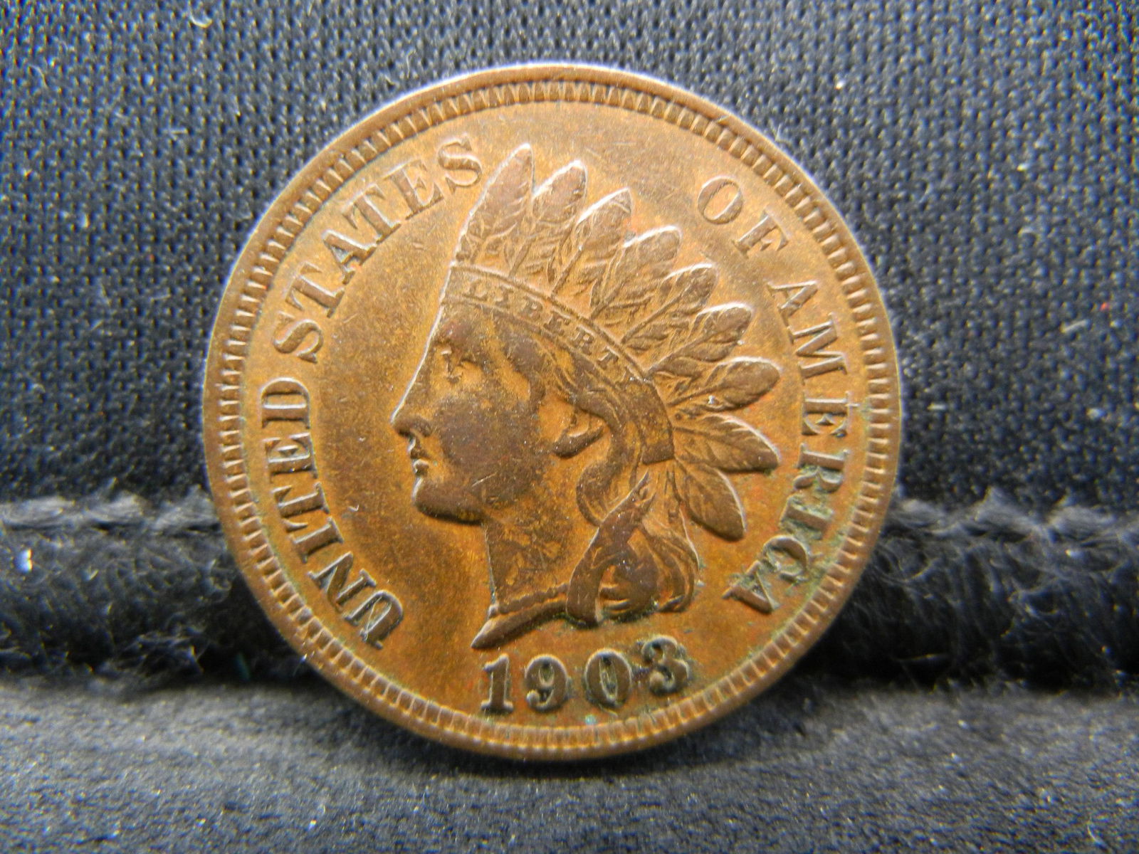 1903 Indian Cent AU Nice Color (1 of 2)