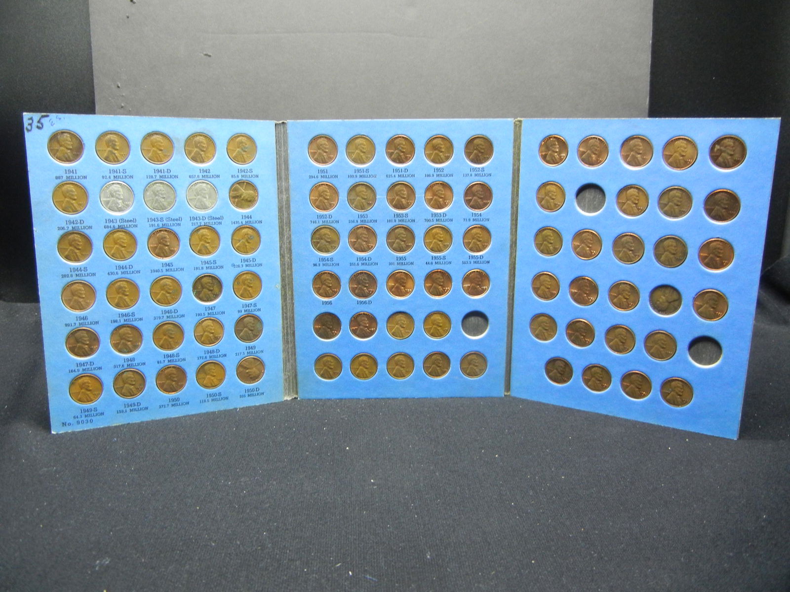 (83) Wheat Cents in Album Many Uncirculated Coins (1 of 7)