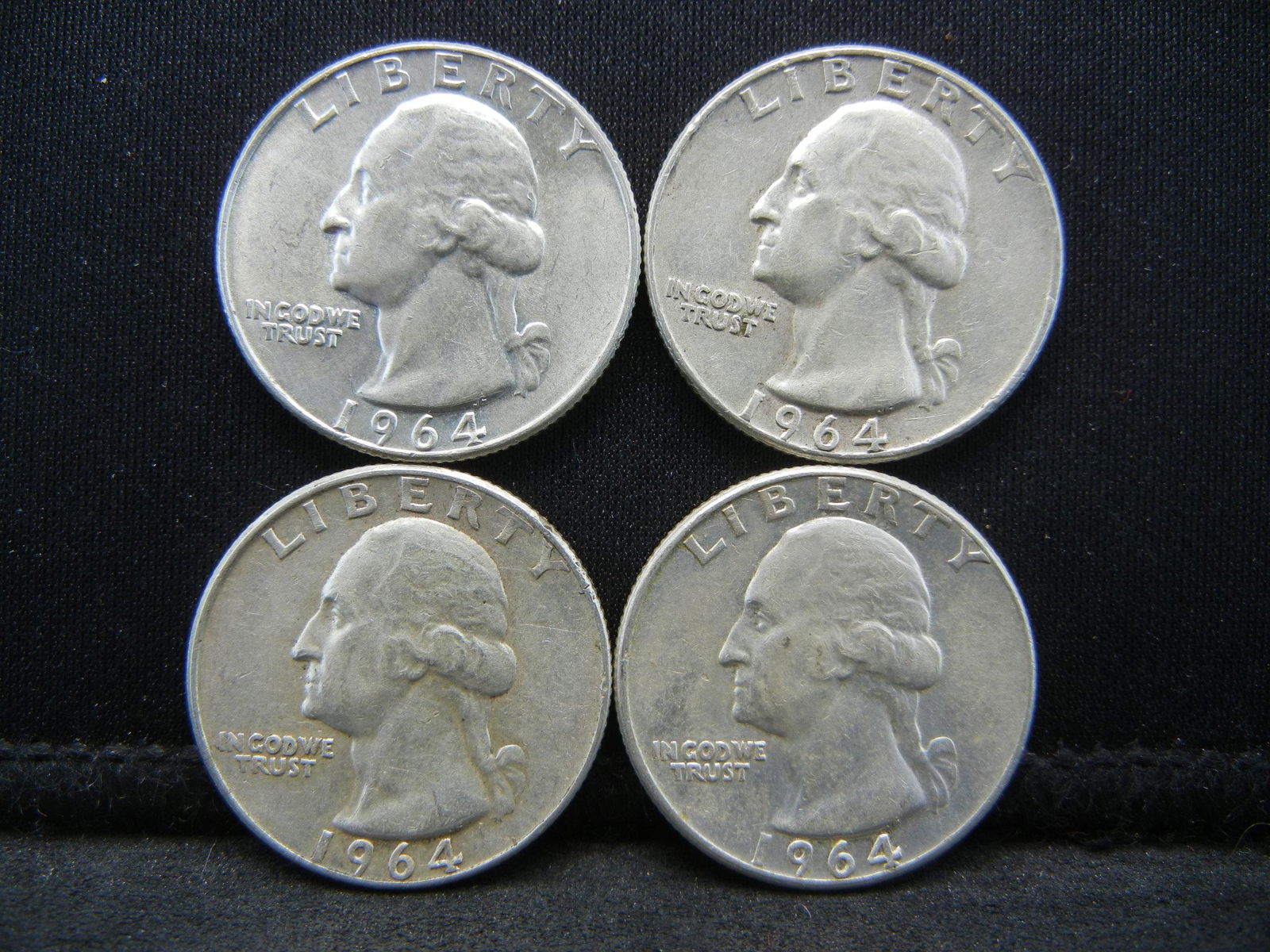 (4) 1964 Washington Quarters (1 of 2)