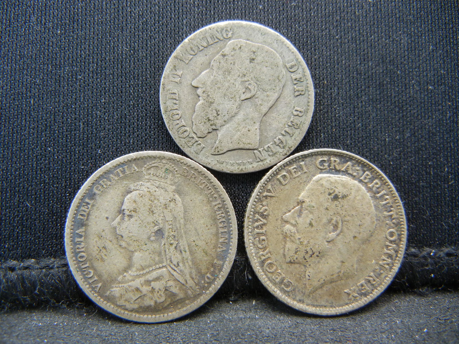 1889 Six Pence, 1915 Six Pence, 1899 Fifty Cn, All (1 of 2)