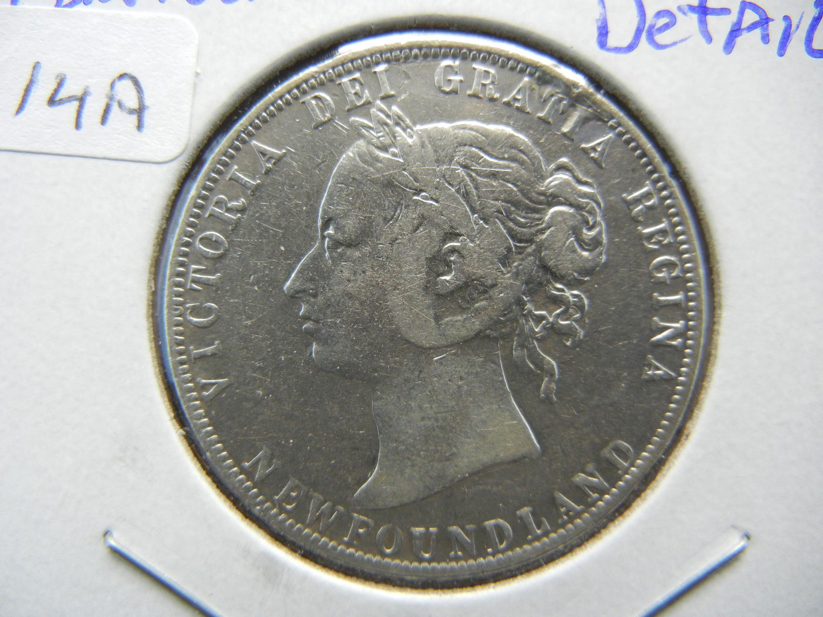 1894 Newfoundland 50 Cents silver.  Very Fine details. (1 of 3)