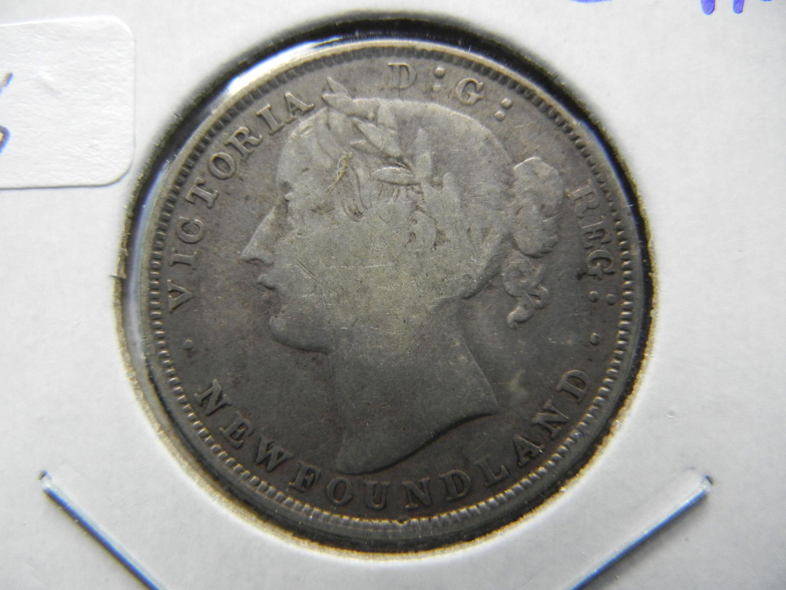 1880 Newfoundland 20 Cents silver.  Fine detail. (1 of 3)