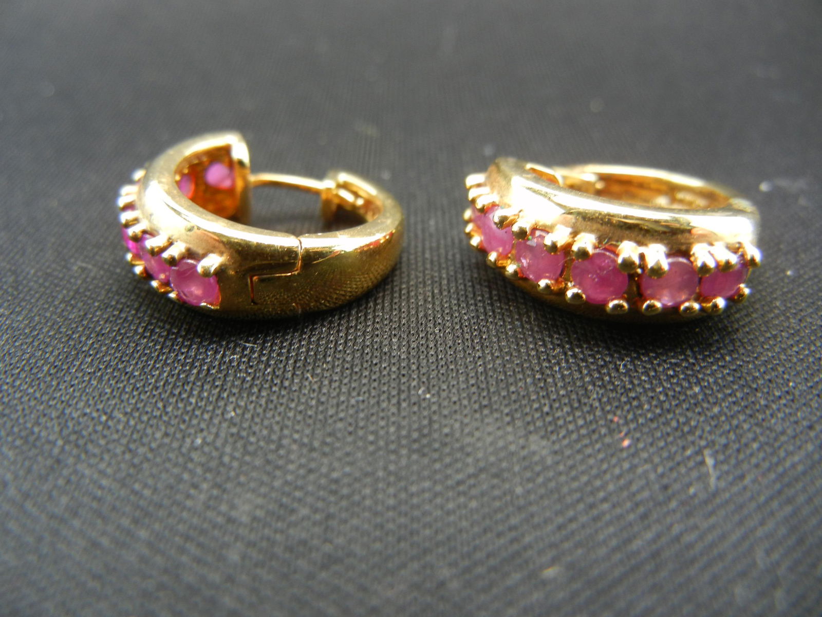 Sterling Silver Woman's Goldtone Earrings.  Accented (1 of 3)