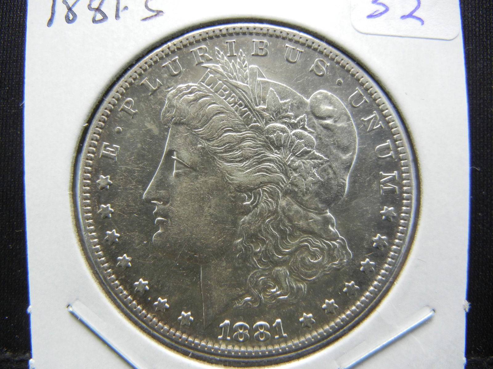 1881-S Morgan Dollar.  AU.  Proof like. (1 of 3)