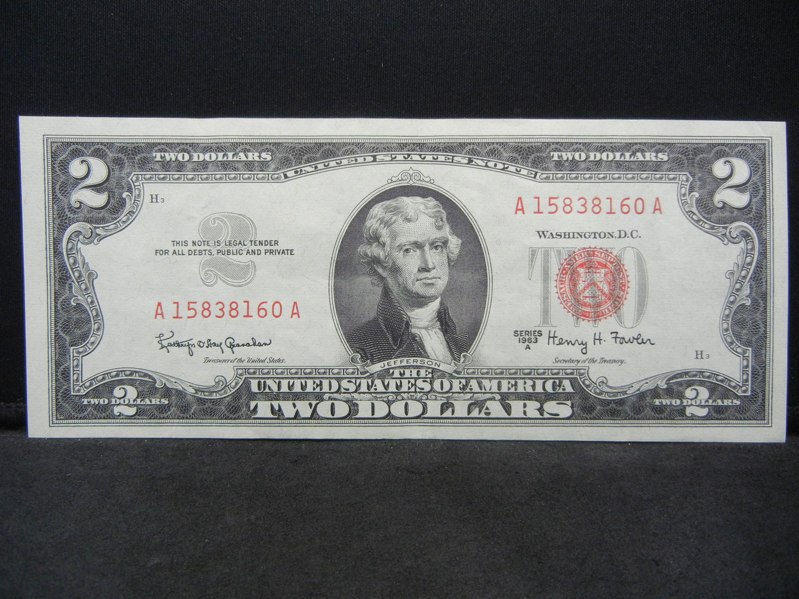 1963-A Red Seal $2 United States Note.  Nice (1 of 3)