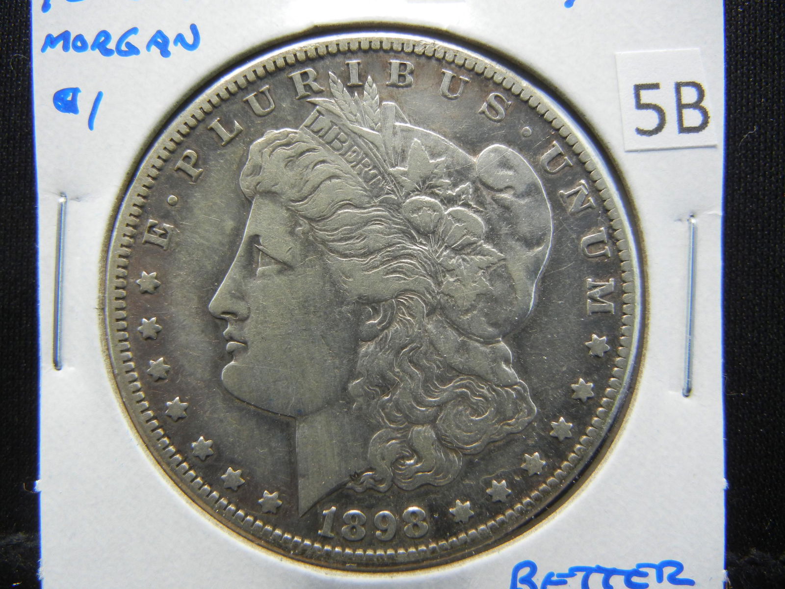 1898-S Morgan $1.  VF/XF.  Better Date. (1 of 3)