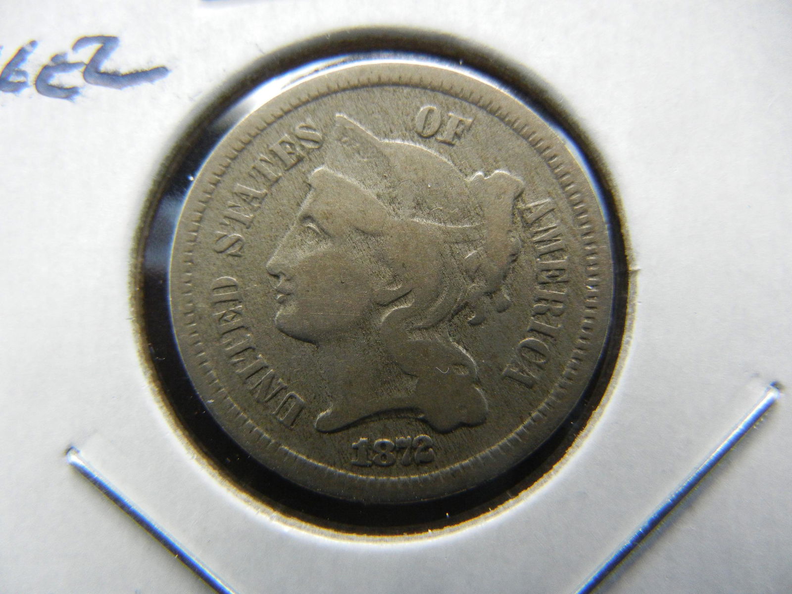 1872 3c Silver.  VF. (1 of 3)
