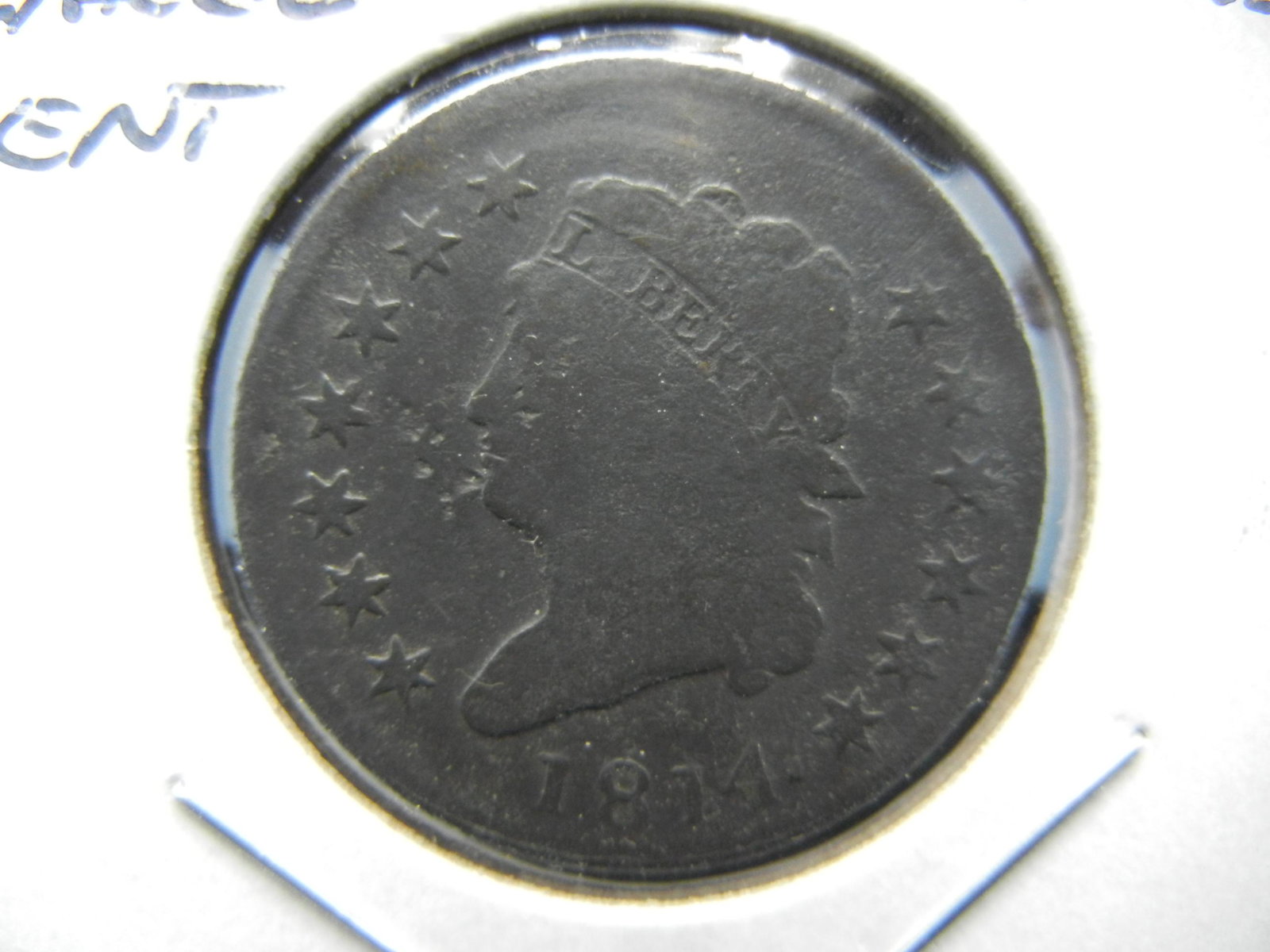 1814 Large Cent.  VF Details.  Scarce. (1 of 3)