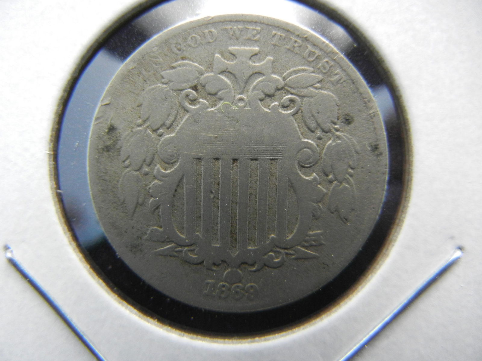 1869 Shield 5c.  Fine Details. (1 of 3)
