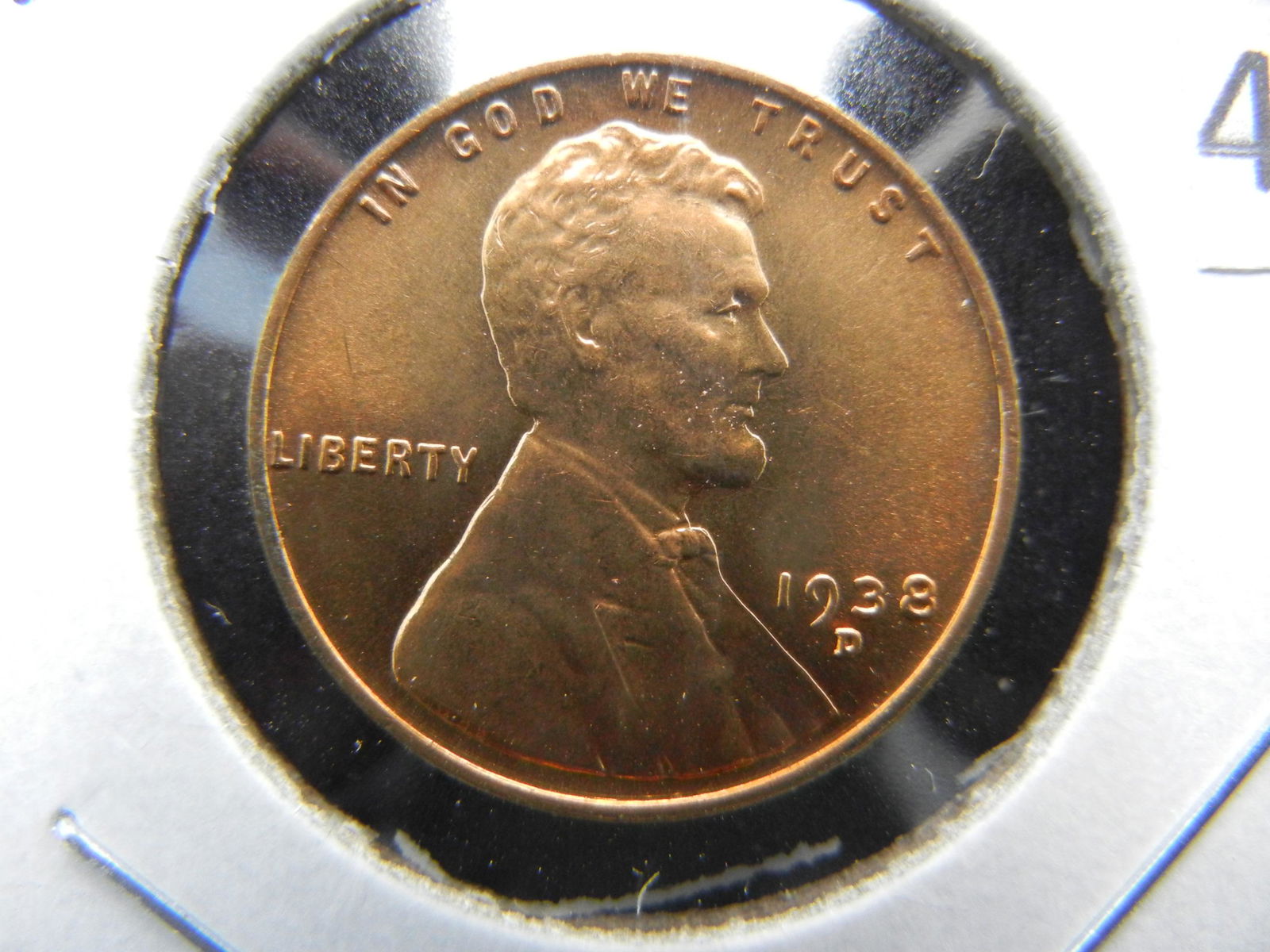 1938-D Lincoln 1c.  Gem UNC. (1 of 3)