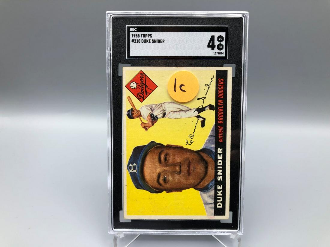 1955 Topps #210 Duke Snider SGC 4 (1 of 2)