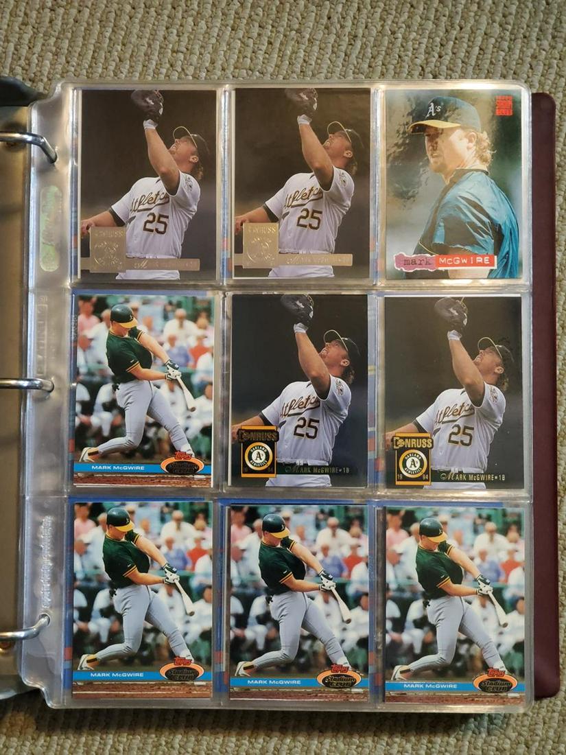Album of over 350 Mark McGwire Cards (1 of 9)