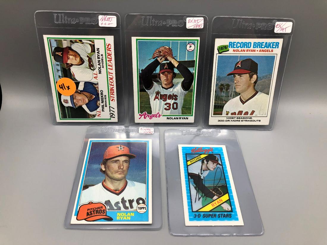 (5) Nolan Ryan Cards 77 Topps #206, 78 Topps 234, 78 (1 of 2)