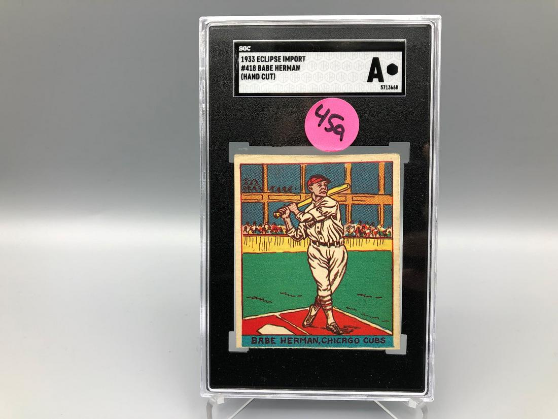 1933 Eclipse Import #418 Babe Herman SGC Authentic Rare (1 of 2)