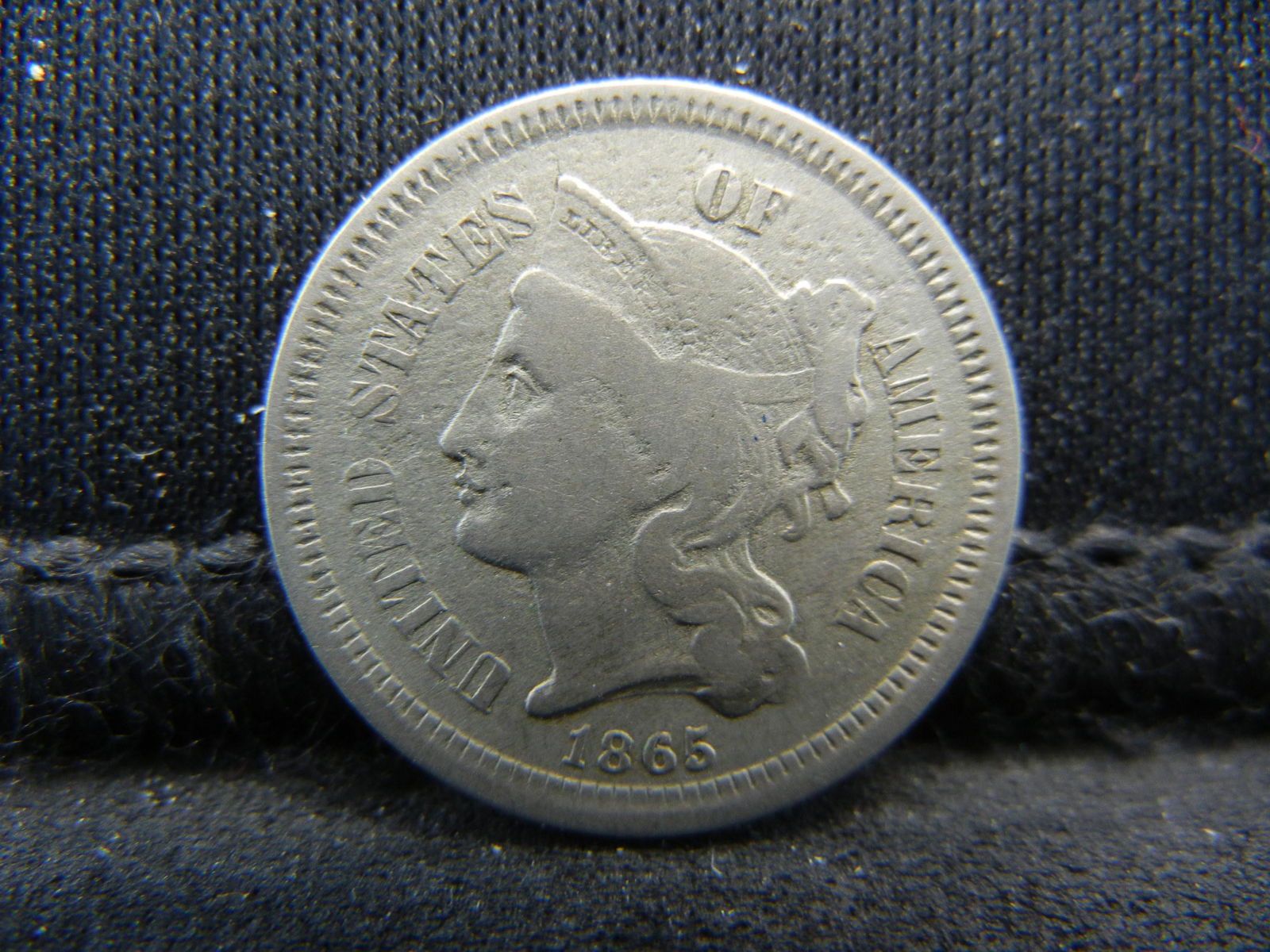 1865 Three Cent Nickel Civil War Date (1 of 2)