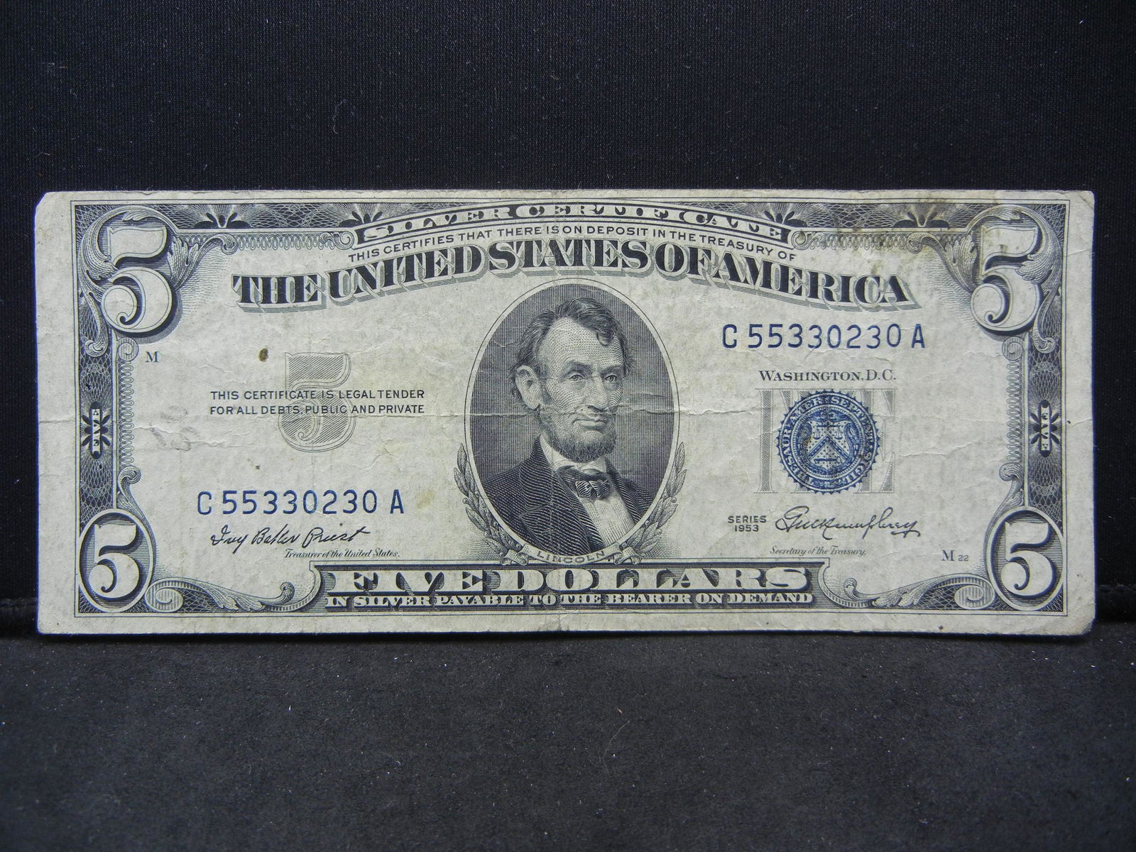 Series 1953 United States $5.00 Silver Certificate Note (1 of 4)