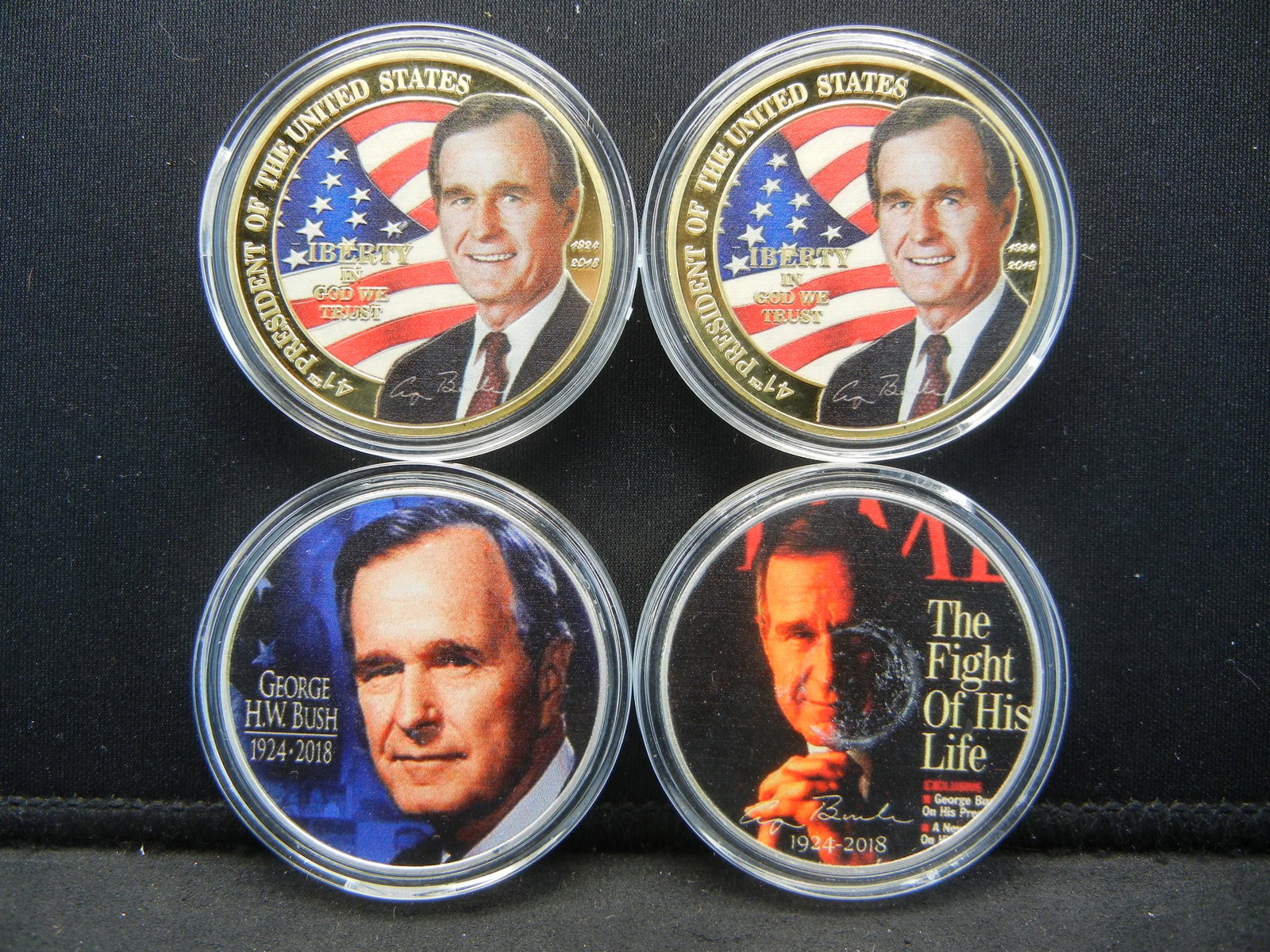 (4) George Bush Medals: (4) George Bush Medals