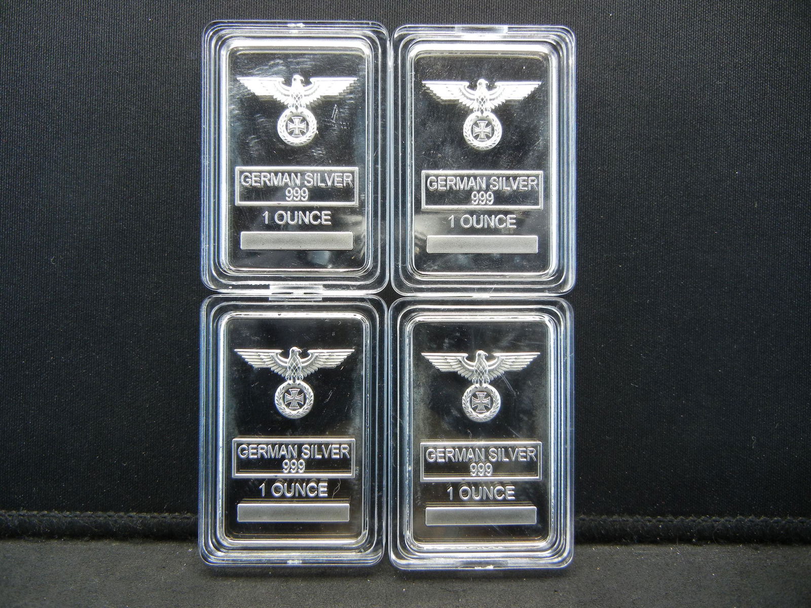 CLAD (4) SILVER GERMAN 1 OUNCE, ART BARS (1 of 2)