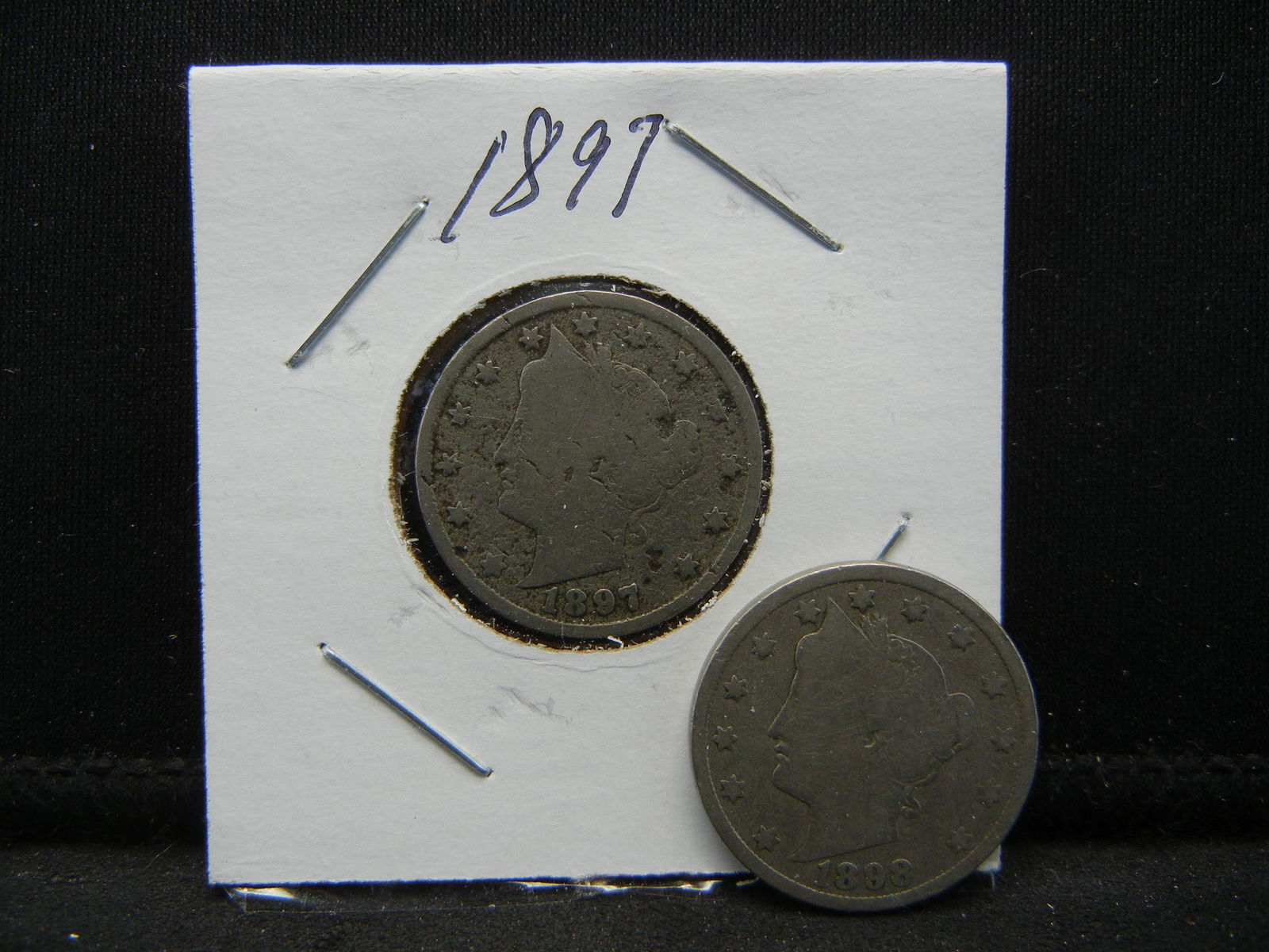 1897,1898 V nickel (1 of 3)