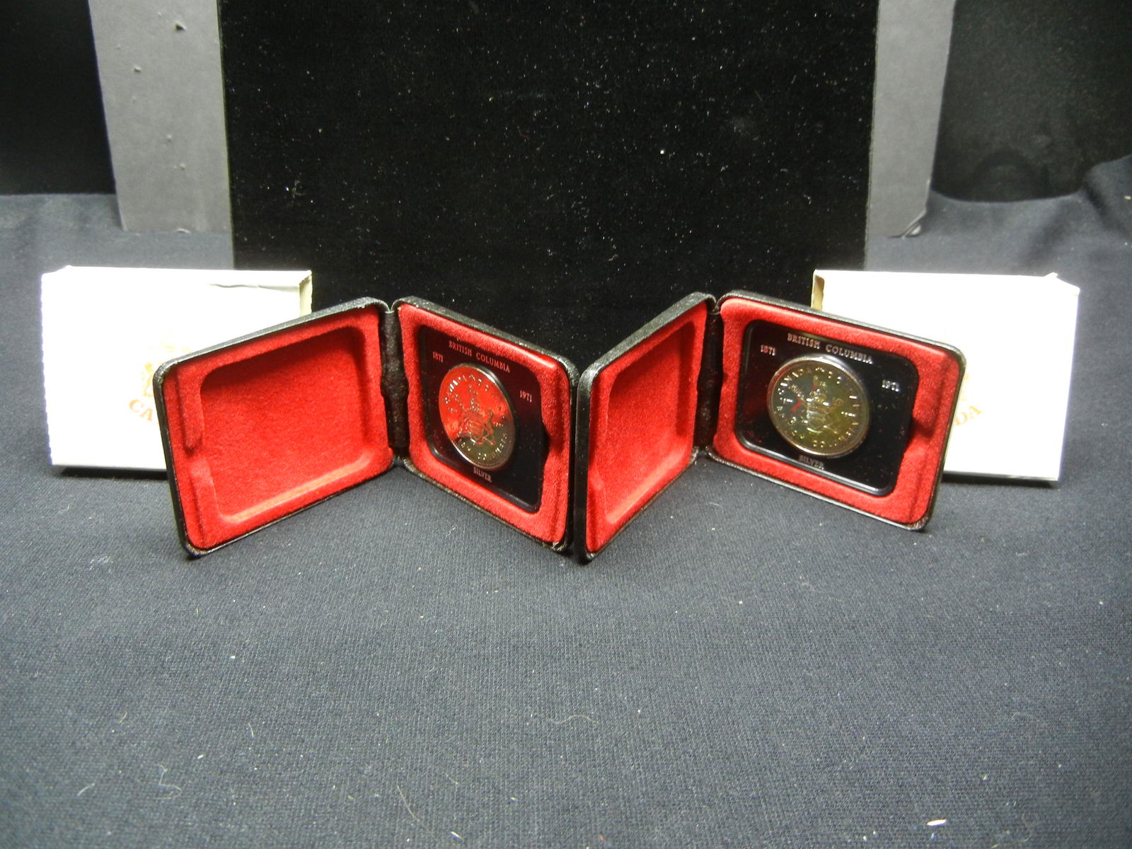 2-1971 British Columbia 50% Silver Dollars. BU (1 of 5)