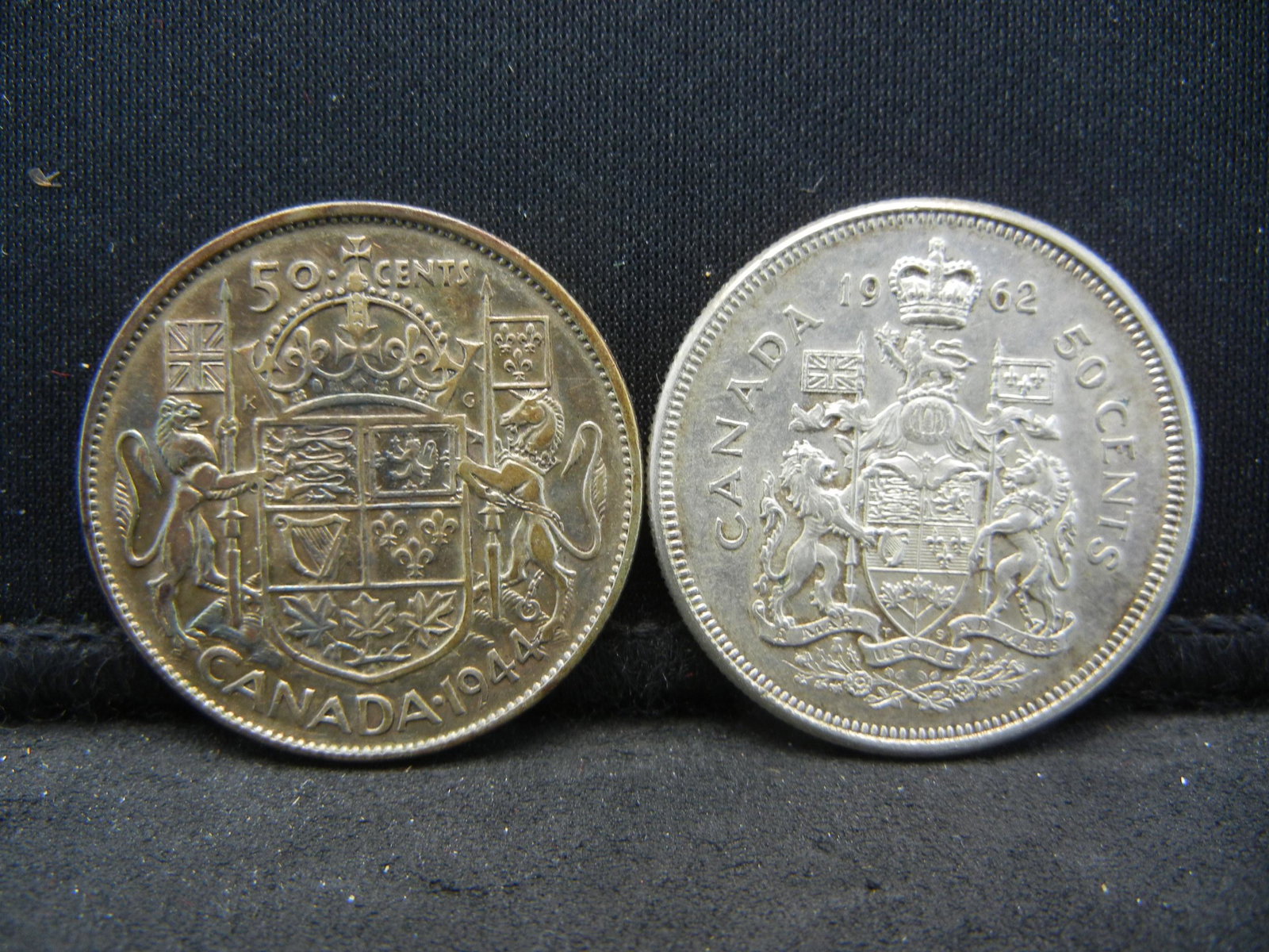 George and Elizabeth SILVER Canada Halves: George and Elizabeth SILVER Canada Halves