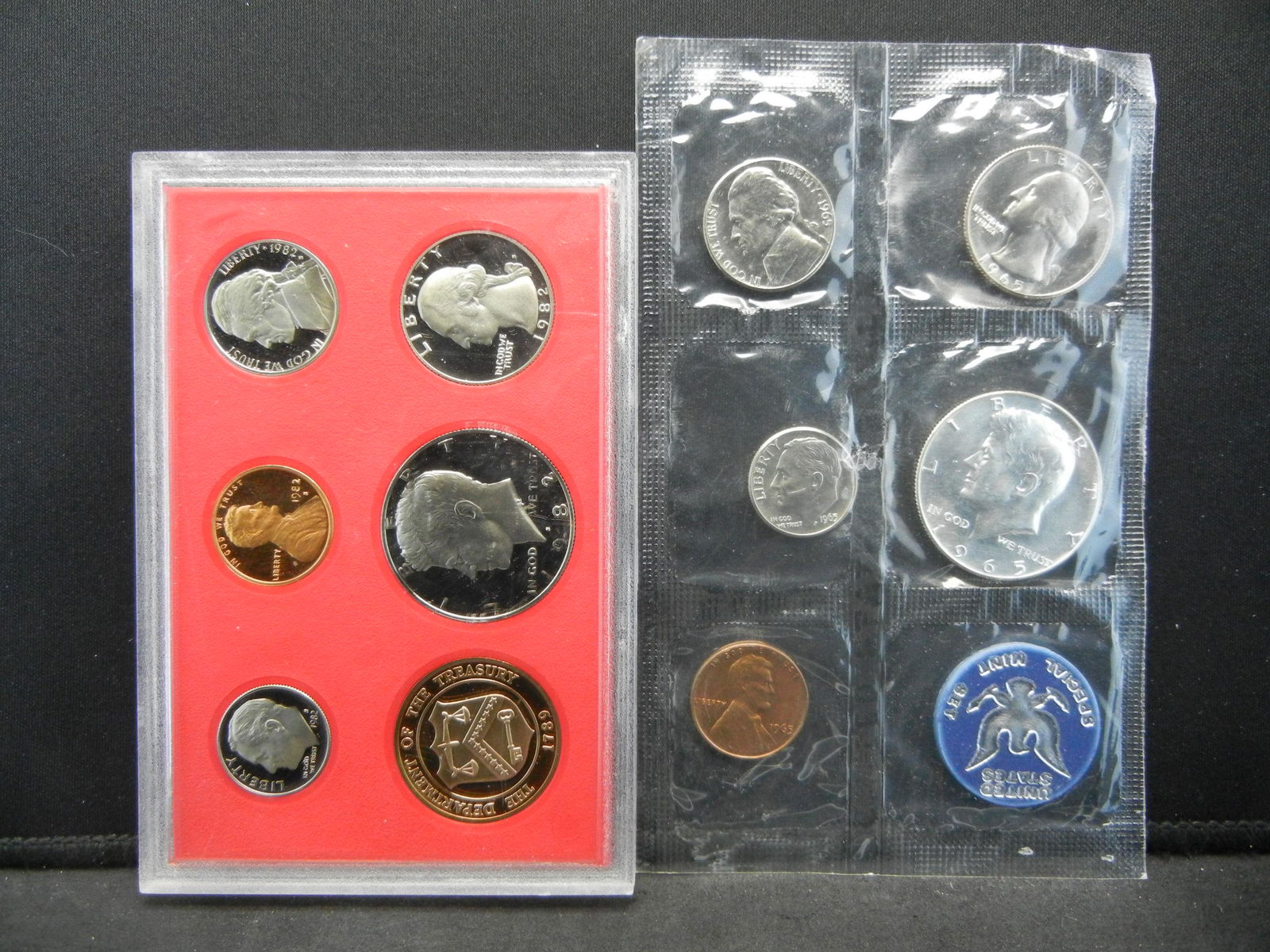 1965 Silver Special Mint set and 1982 Proof set (1 of 5)