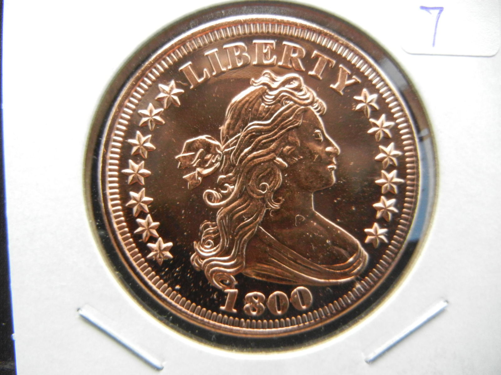 1800 Bust Dollar pure copper troy ounce.  GEM Proof (1 of 3)