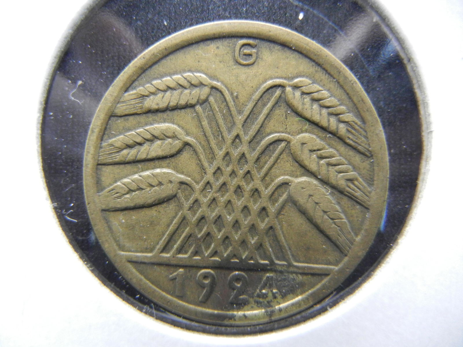 1924-G Germany 50 Renten Pfennig. Scarce Date. (1 of 3)