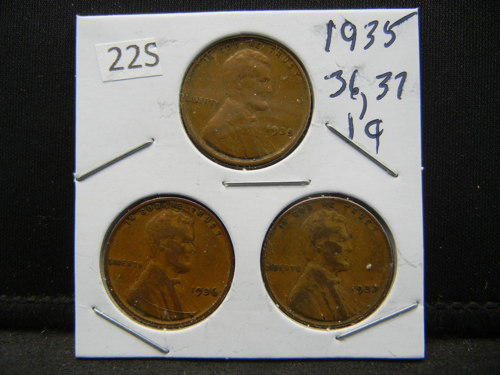 1935, 36, 37 Wheat Cents (1 of 2)