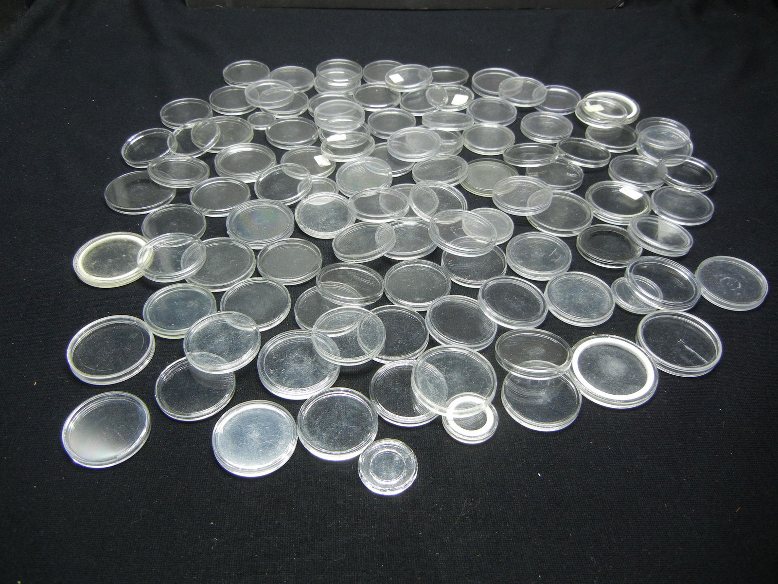100 Coin Capsule Containers of Various Sizes and (1 of 4)