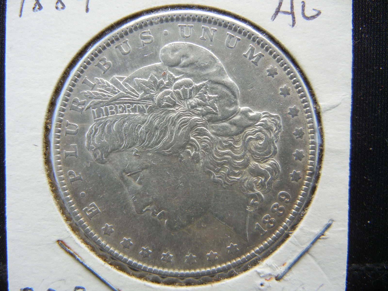 1889 Morgan Dollar.  Almost Uncirculated. (1 of 3)