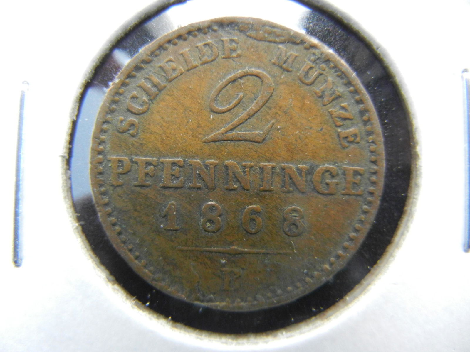 1868-R Germany 2 Pfennig. (1 of 3)