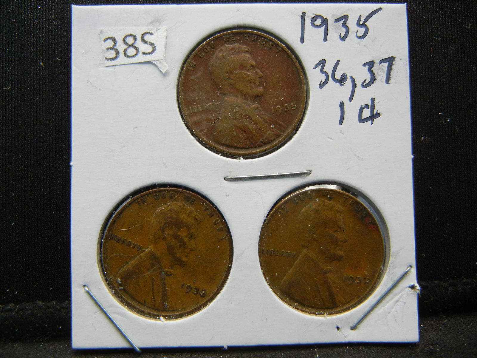 1935, 36, 37 Wheat Cents (1 of 2)