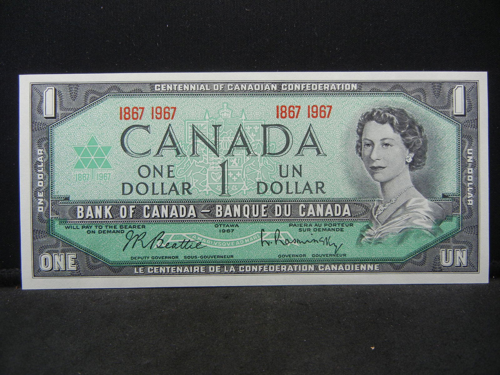 1967 Canada $1.  GEM Crisp Uncirculated. (1 of 3)