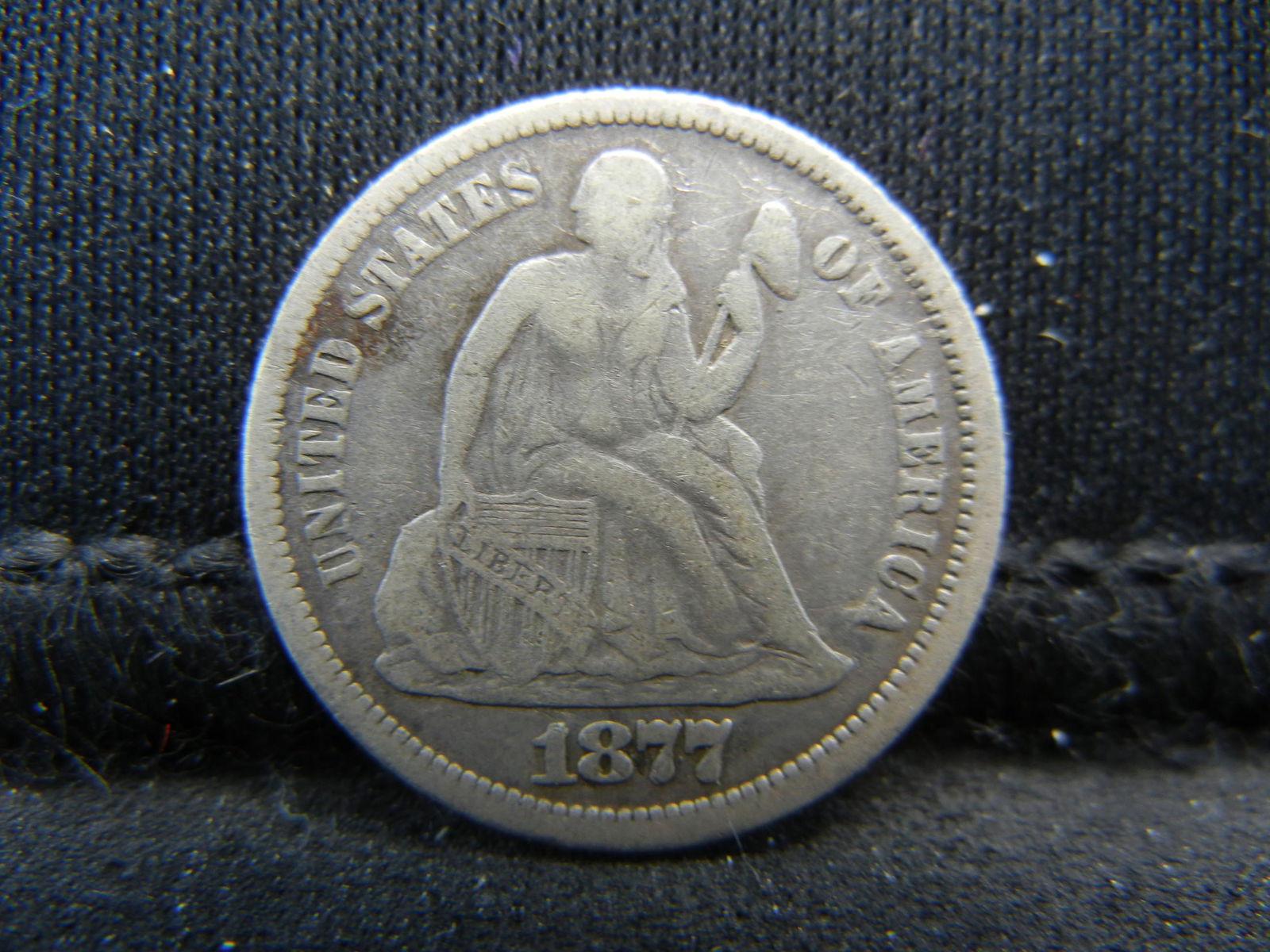 1877 Seated Liberty Dime. Full Liberty. (1 of 2)