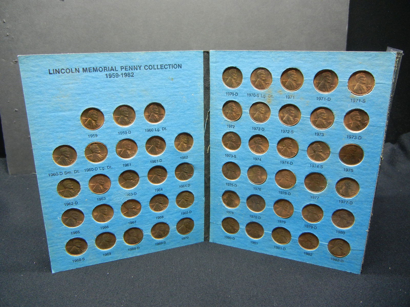 1959-1982 Lincoln Cent Uncirculated 53 Coin Set. (1 of 5)