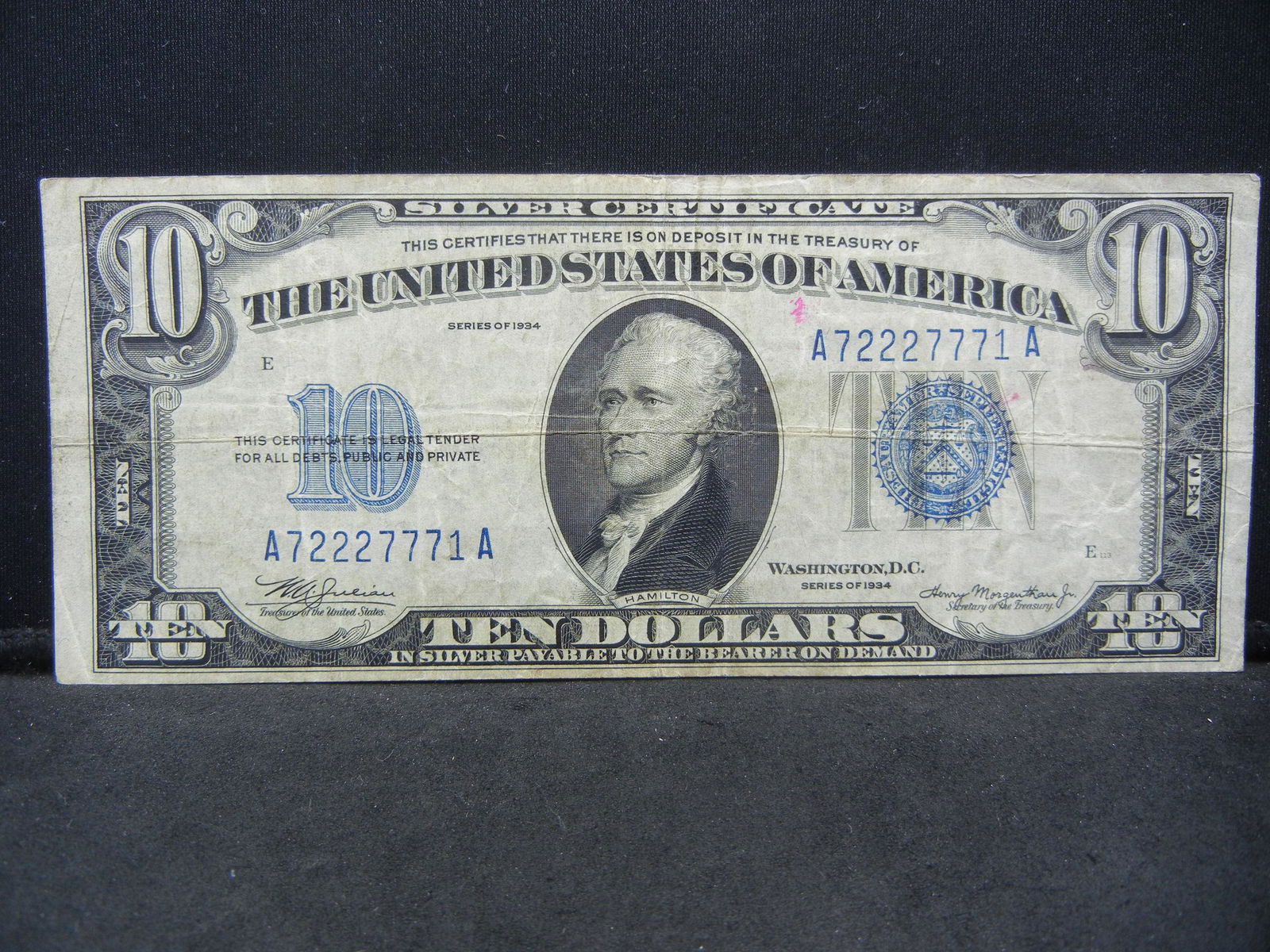 1934 $10 Silver Certificate (1 of 3)