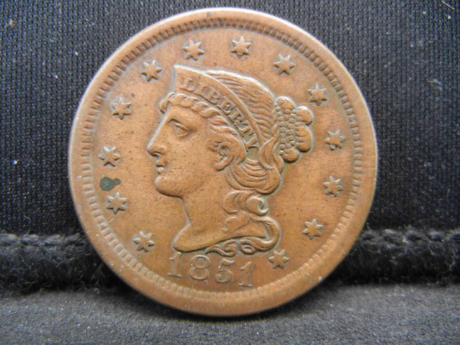 1851 Large Cent Strong details (1 of 2)