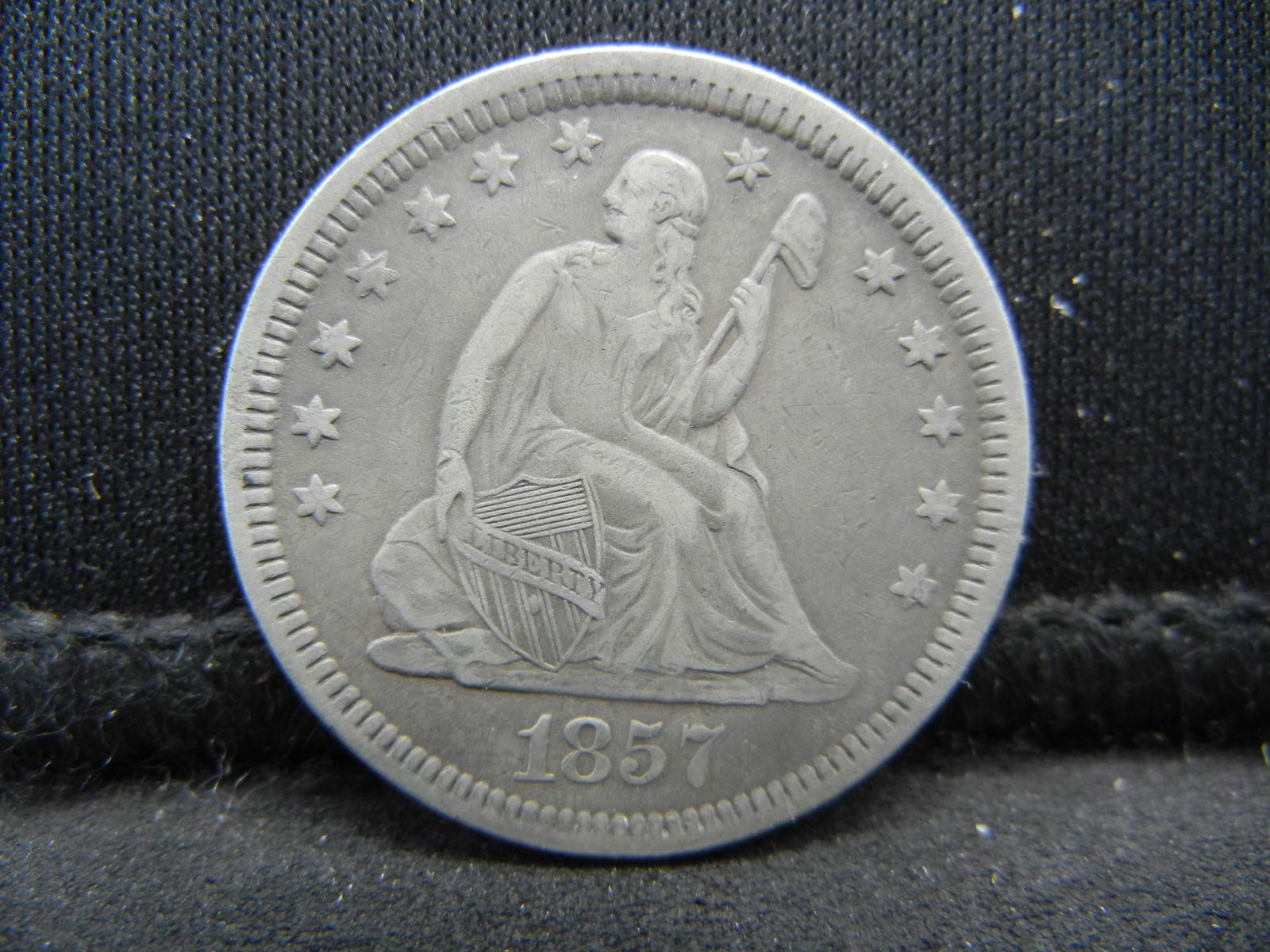 1857 Seated Quarter XF (1 of 2)