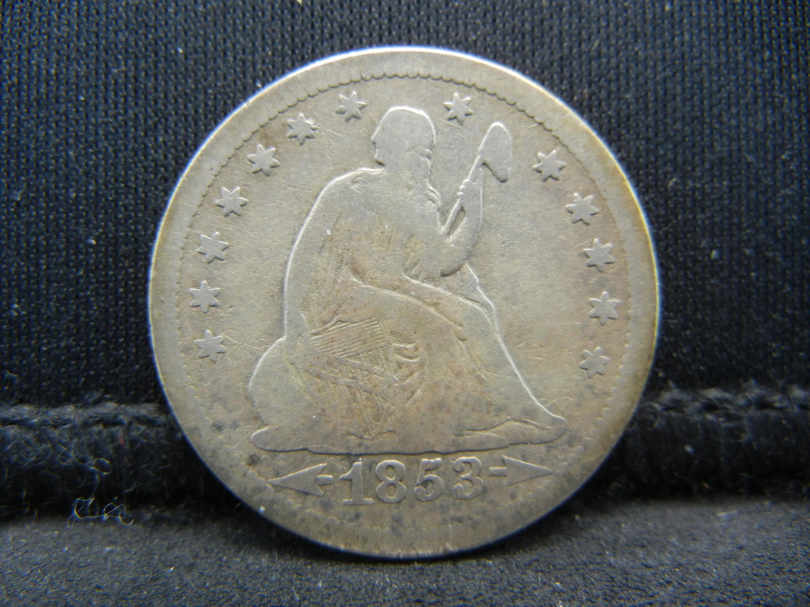 1853 O Arrows Seated Quarter F++ (1 of 2)