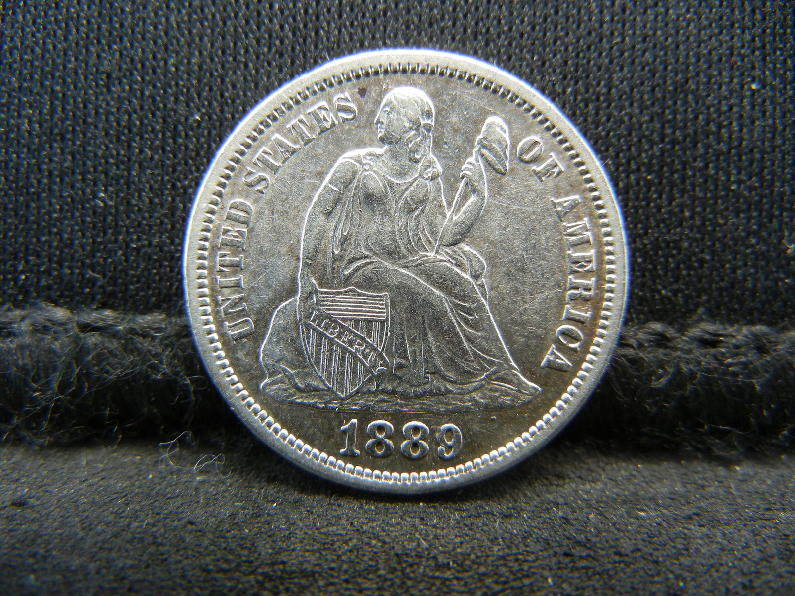 1889 Seated Dime AU (1 of 2)