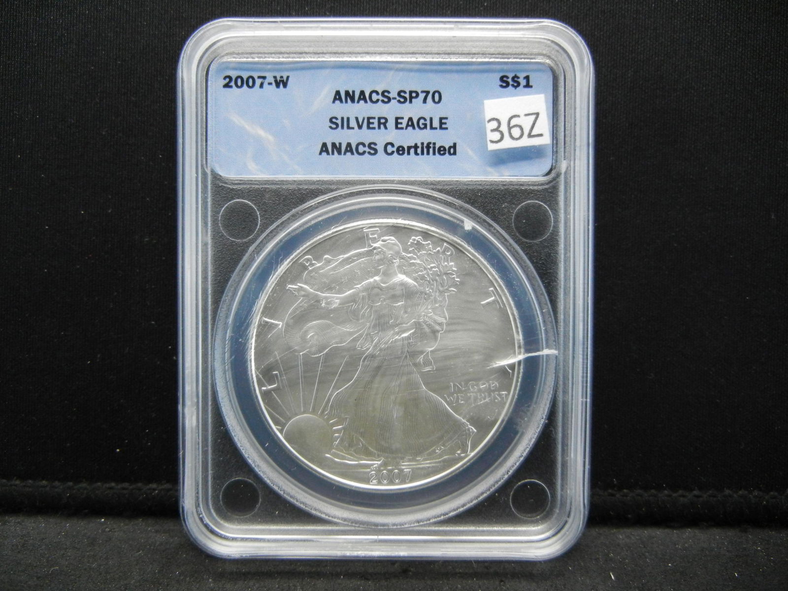 2007 W American Silver Eagle ANACS SP70 (1 of 4)